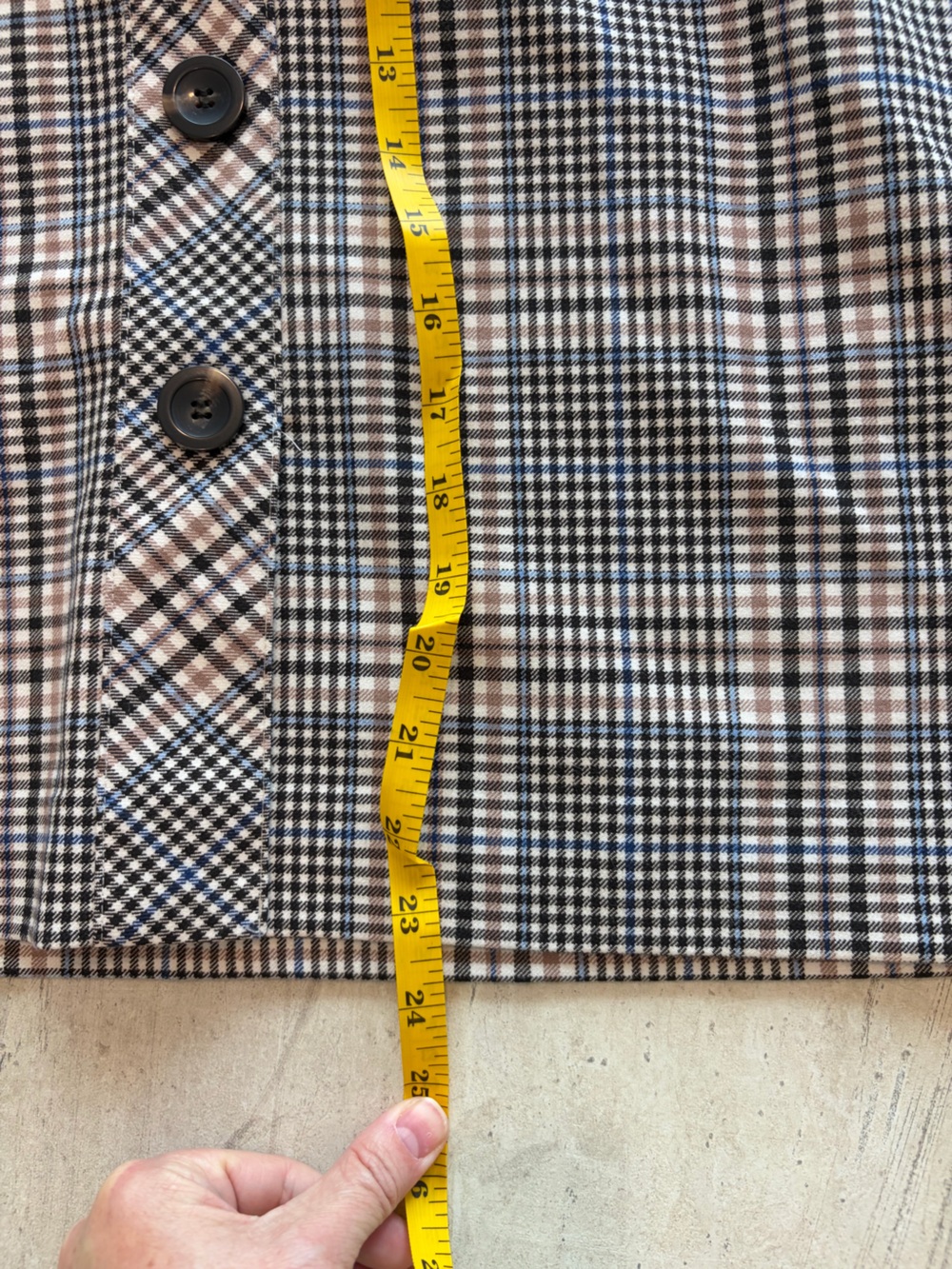 Ann Taylor Petite Plaid Button Front Pencil Skirt Size 12P Lined - Picture 8 of 9